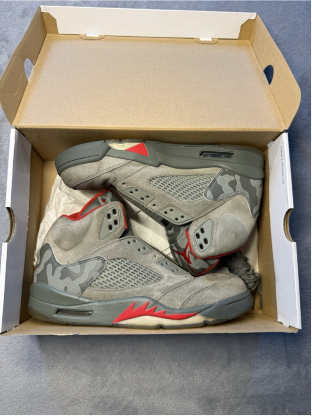 Air Jordan 5 P51 Camo Men’s Size 9 With The Original Box “2017”